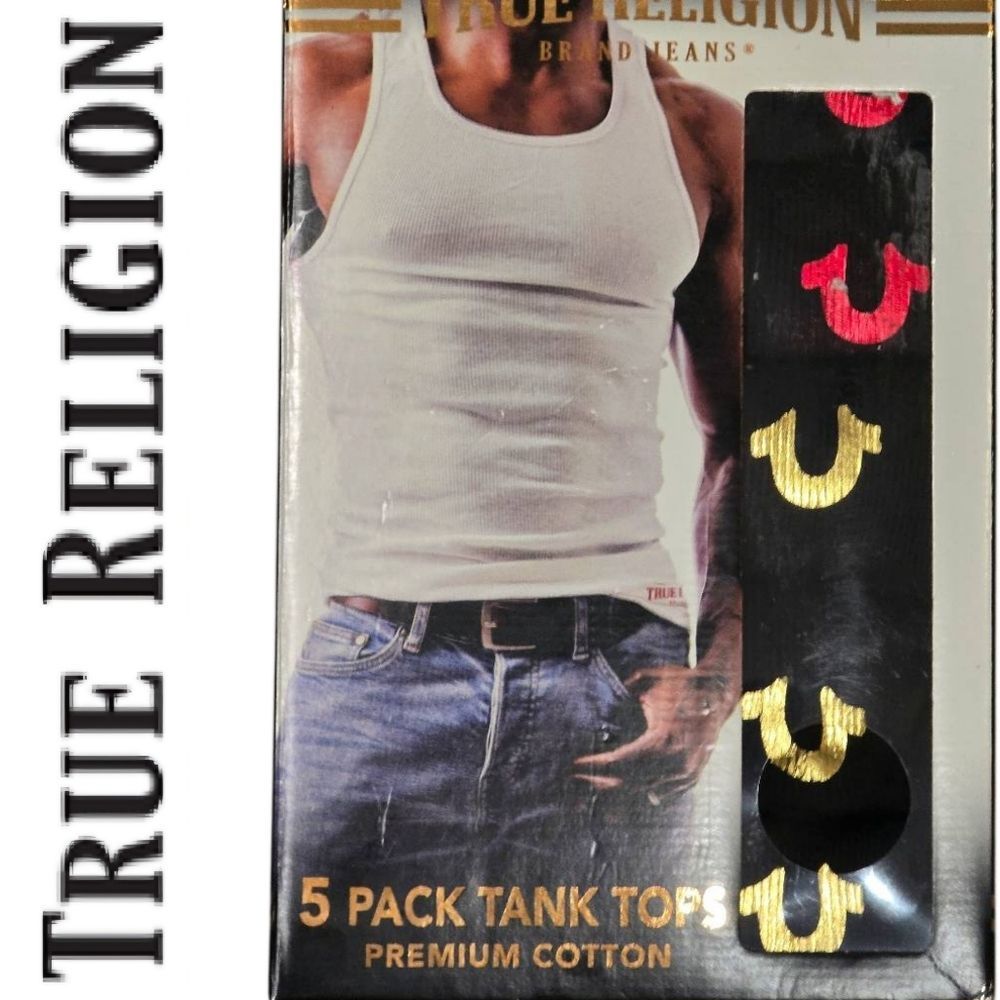 True Religion 5-Pk Premium Cotton Tank Tops